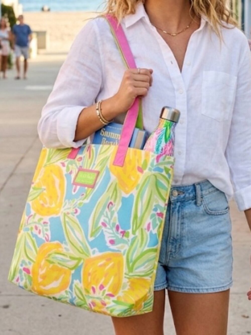 NEW! LILLY PULITZER for ESTEE LAUDER ECO REUSABLE TOTE BAG SHOULDER BAG BEACH